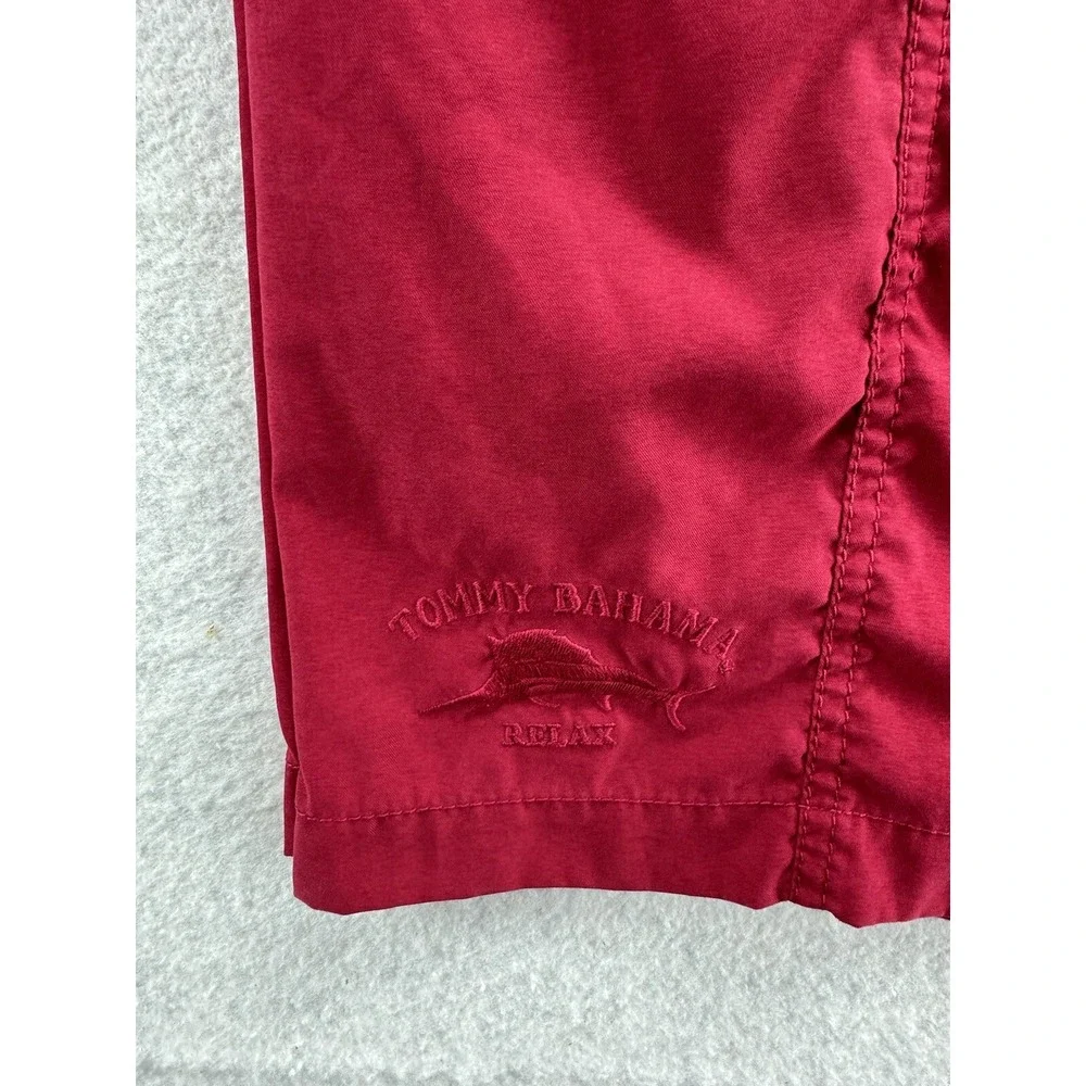 Tommy Bahama Mens Lined Swimsuit Trunks Shorts Red Tag Sz Med Best Fit Lg. 35-38